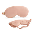 SMUG Cloud Padded Satin Sleep Mask in Caramel color, featuring plush cushioning and satin fabric for comfortable sleep.