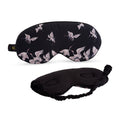 SMUG cloud padded satin sleep mask with moonlit cranes print, comfortable and soft for restful sleep.