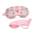 SMUG cloud satin sleep mask with swan print featuring soft padding and cloud design for comfortable sleep.