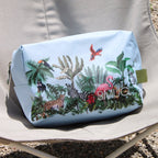 SMUG Sleepover Set with jungle print, includes wash bag and sleepover essentials, featuring vibrant jungle-themed design.