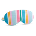 SMUG satin sleep mask with bold spring stripe print, soft and luxurious for comfortable nighttime rest.