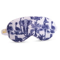 SMUG satin sleep mask with playful elephant print, soft fabric for comfortable overnight rest.