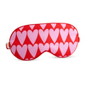 SMUG satin sleep mask with longheart print, soft and comfortable for restful sleep and eye comfort.