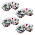 Set of satin sleep masks by SMUG in various jungle-inspired designs, soft and comfortable for restful sleep.