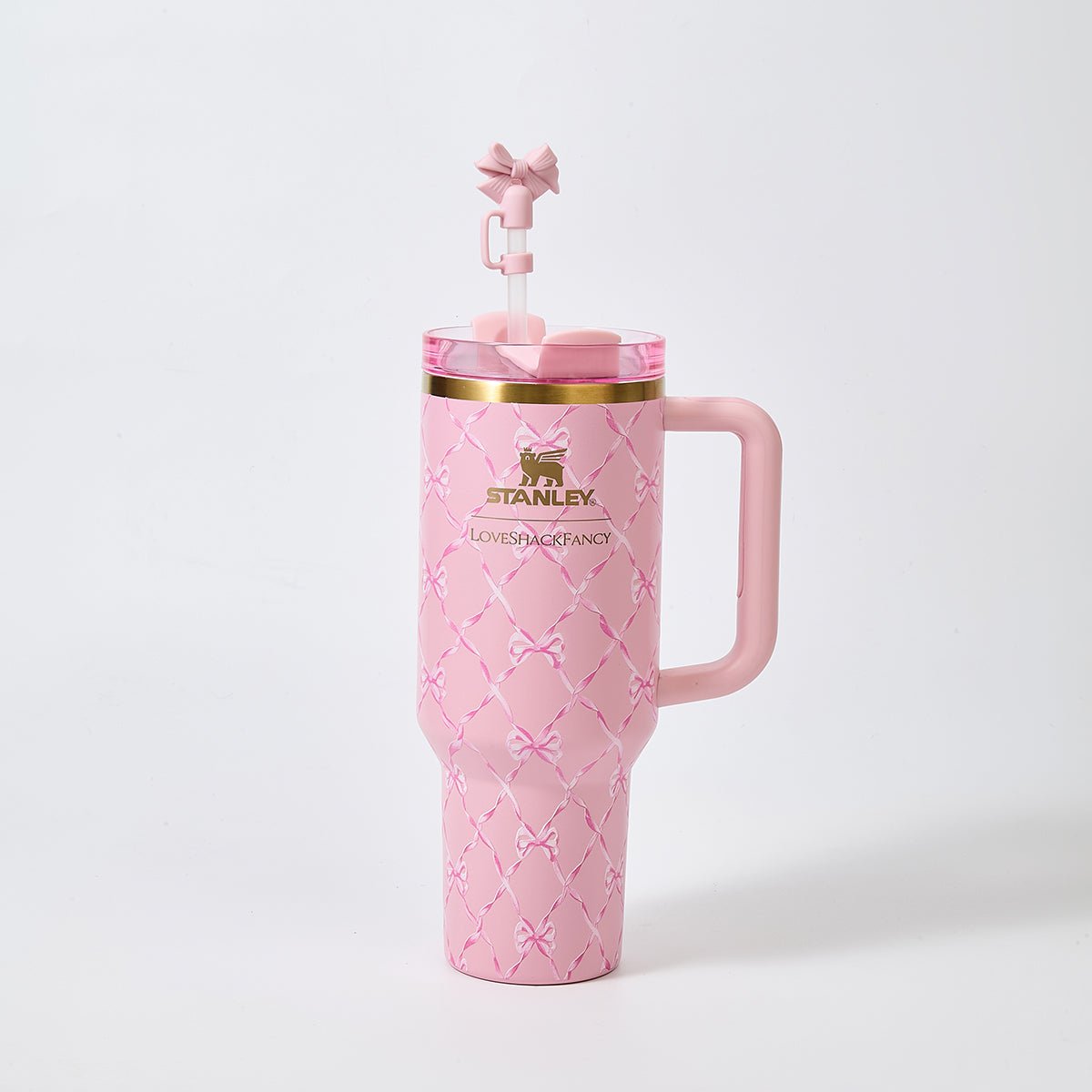 Stanley x LoveShackFancy Diamond Bow Quencher H2.0 FlowState Tumbler 40oz – Limited Edition Pink Ribbon Collection-2