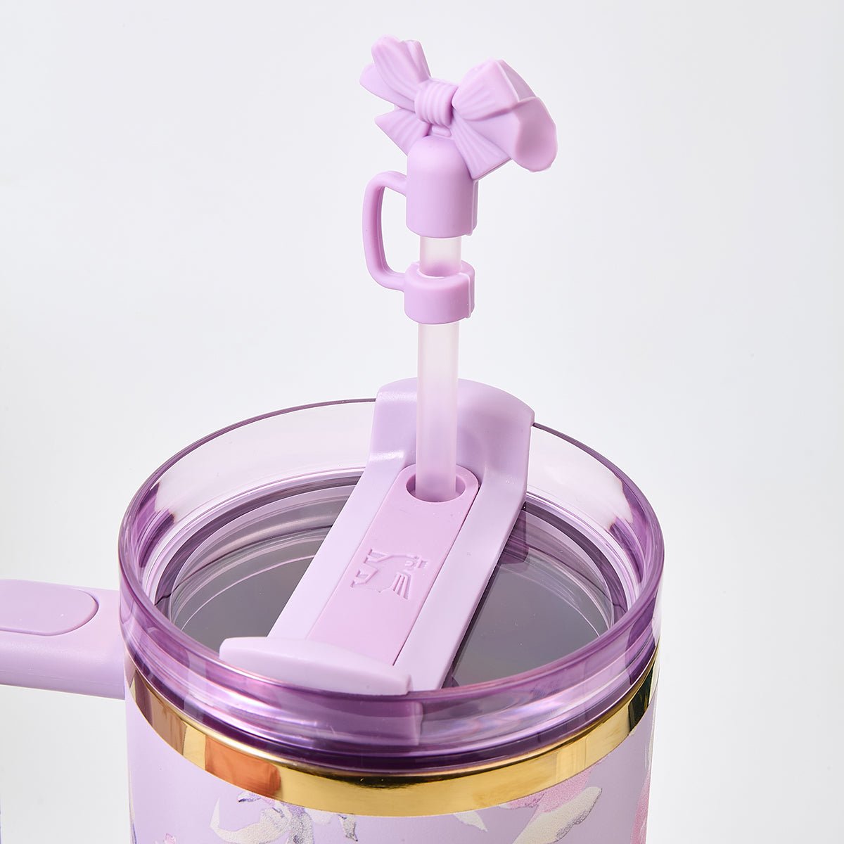 Stanley x LoveShackFancy Floral Lavender Quencher H2.0 FlowState Tumbler 40oz – Limited Edition Lavender Blossom Bow Tumbler-3