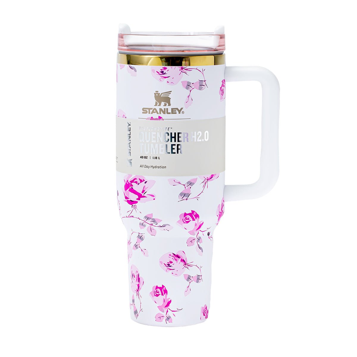 Stanley x LoveShackFancy Ribbon Rosa Quencher H2.0 FlowState Tumbler 40oz – Limited Edition Rose Garden Bow Tumbler-1