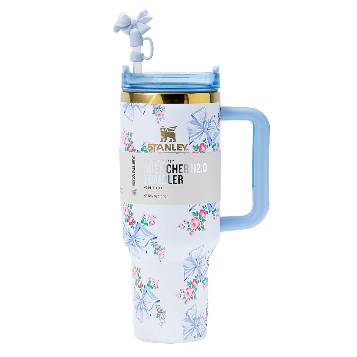 Stanley x LoveShackFancy Rosa Beaux Quencher H2.0 FlowState Tumbler 40oz – Limited Edition Floral Bow Collection-2