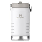 Stanley IceFlow Flip Straw 2.0L water bottle with frosted finish and large 1.9-liter capacity, featuring a flip straw for easy drinking.