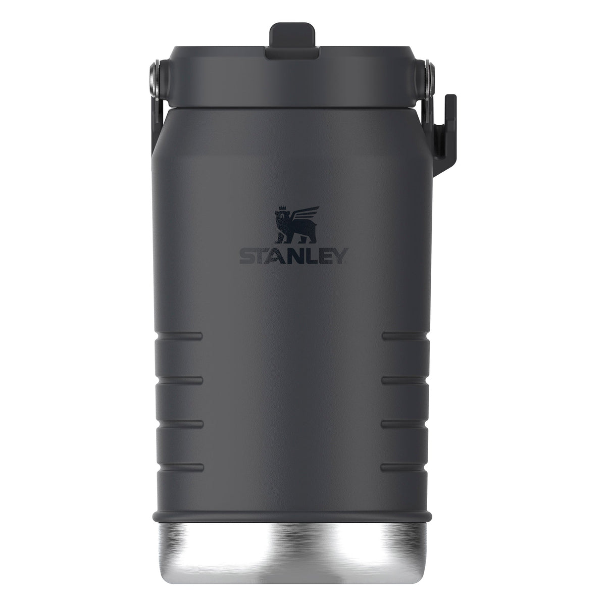 Stanley IceFlow Flip Straw 2.0L water bottle with frosted finish and ergonomic handle, designed for durable hydration.