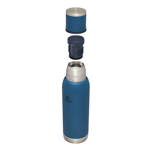 Stanley Adventure To Go 0.75L water bottle with screw-on cap and durable stainless steel design for outdoor use