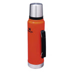 Stanley Legendary Classic 1.0L water bottle in ash color with stainless steel body and screw cap for outdoor use
