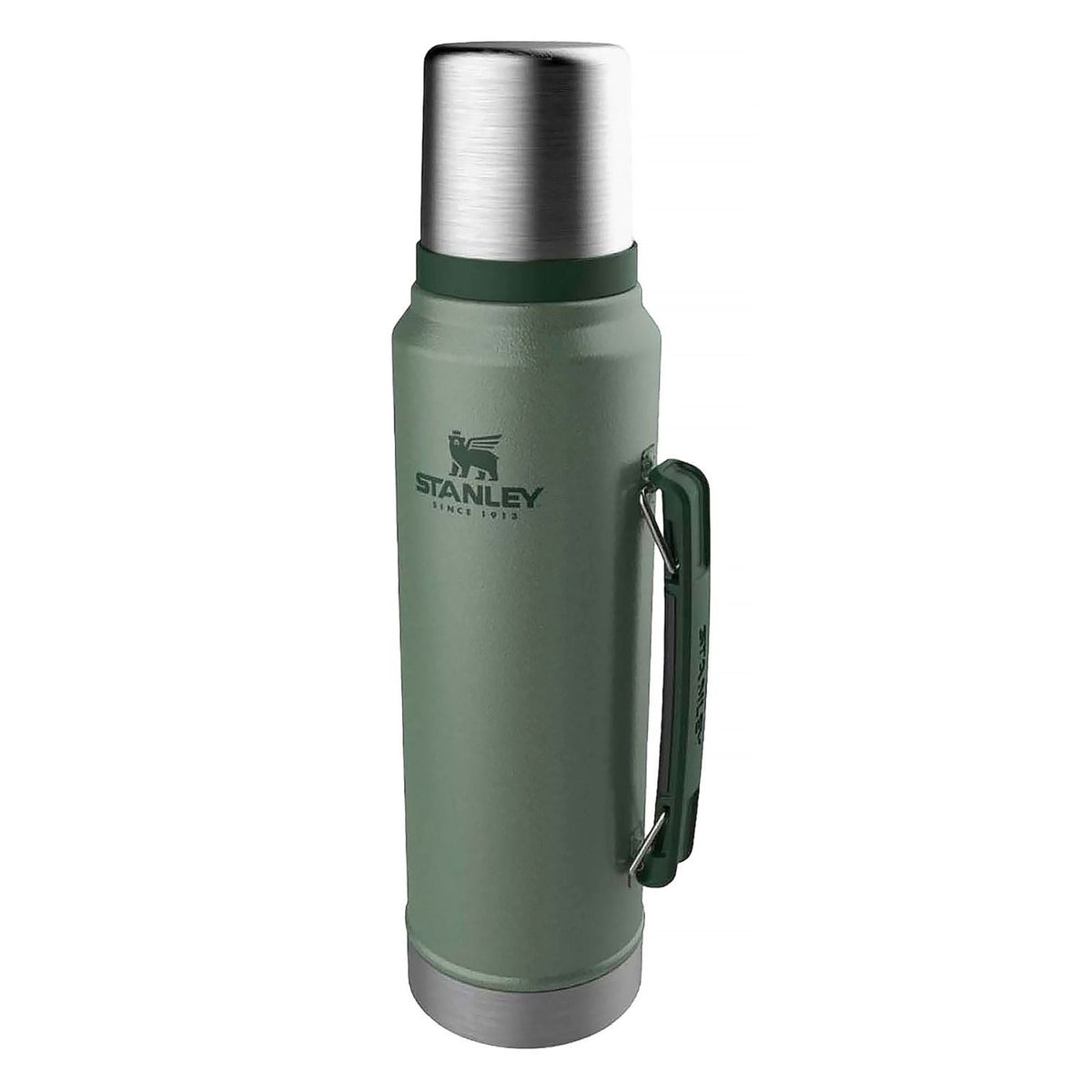 Stanley Legendary Classic 1.0L water bottle in ash color with a sleek, durable design and secure lid.