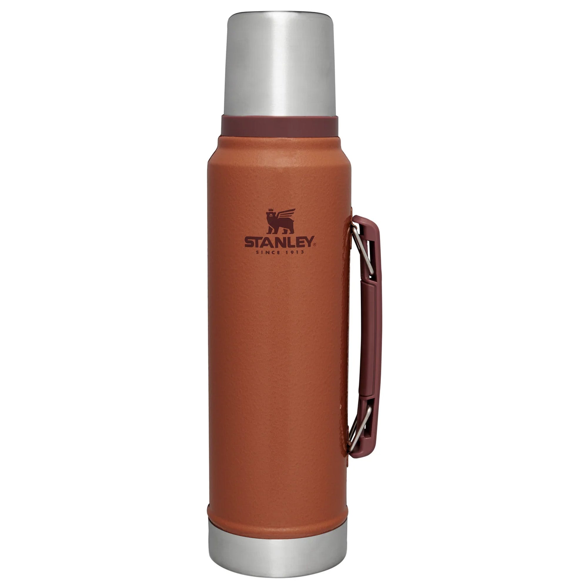 Stanley Legendary Classic 1.0L water bottle with stainless steel body and screw-on lid, designed for durable hydration.