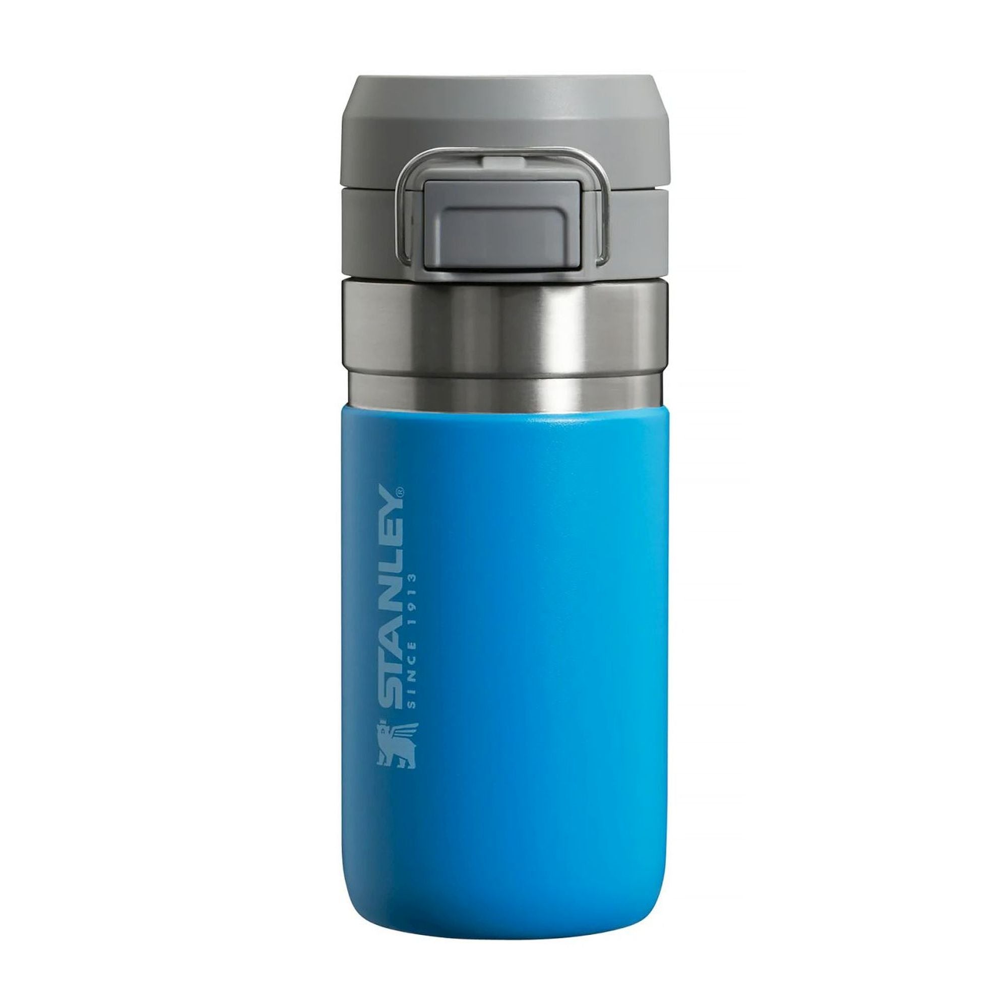 Stanley quick flip water bottle 0.47L with a flip-top lid and ergonomic design for easy hydration on the go.