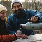 Stanley Artisan Thermal Water Bottle 1.4L in black moon, stainless steel with a sleek, durable design for keeping drinks hot or cold.