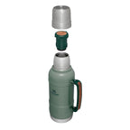 Stanley Artisan Thermal Water Bottle 1.4L in black with a sleek design, ideal for keeping drinks hot or cold.