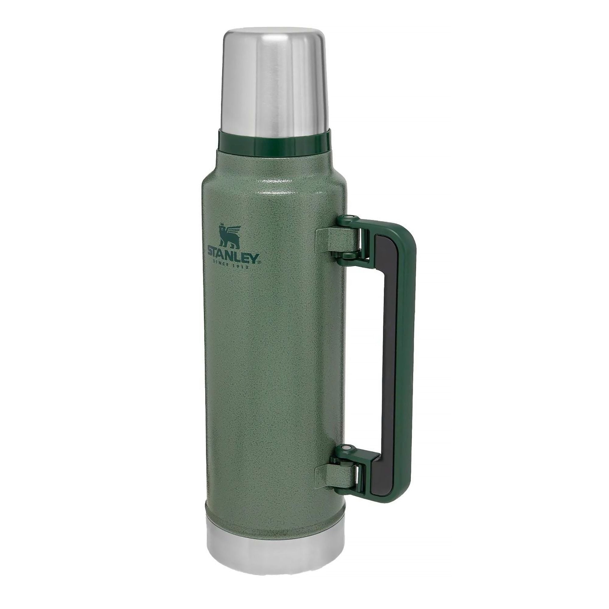 Stanley Legendary Classic 1.4L water bottle with stainless steel body and screw-on lid, designed for durability and hydration.