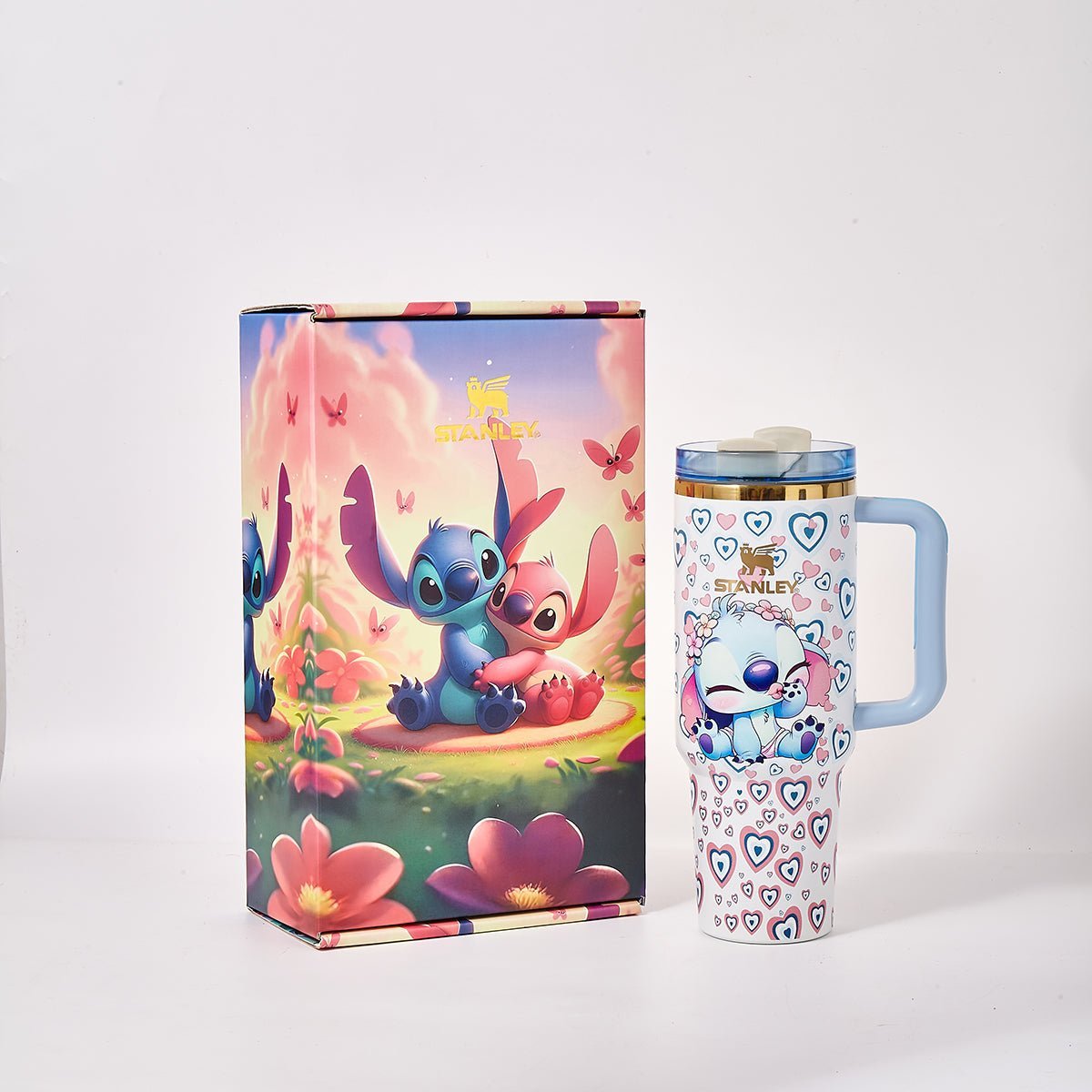 Stanley x Stitch Cute Hearts Tumbler – Limited Edition-0