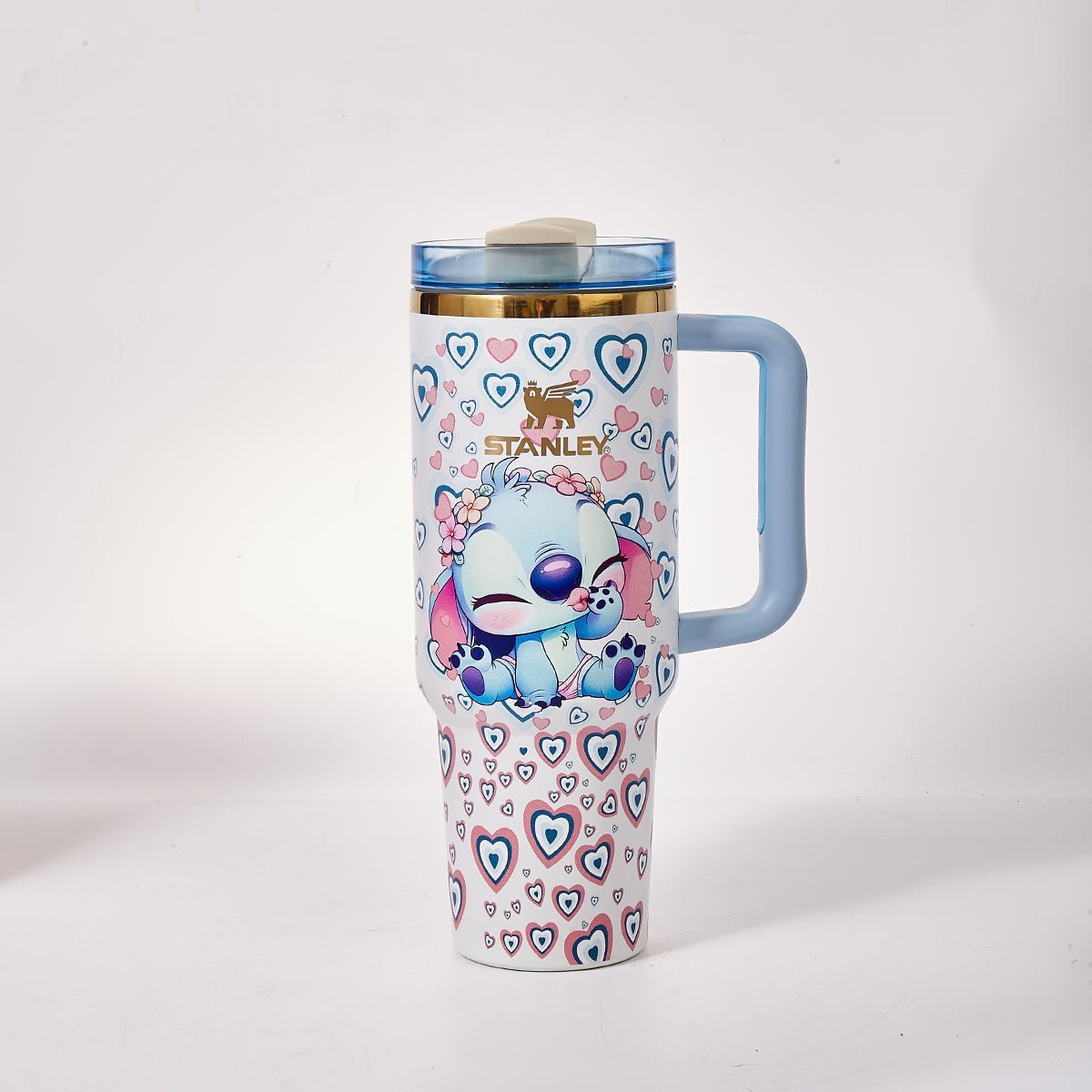 Stanley x Stitch Cute Hearts Tumbler – Limited Edition-1