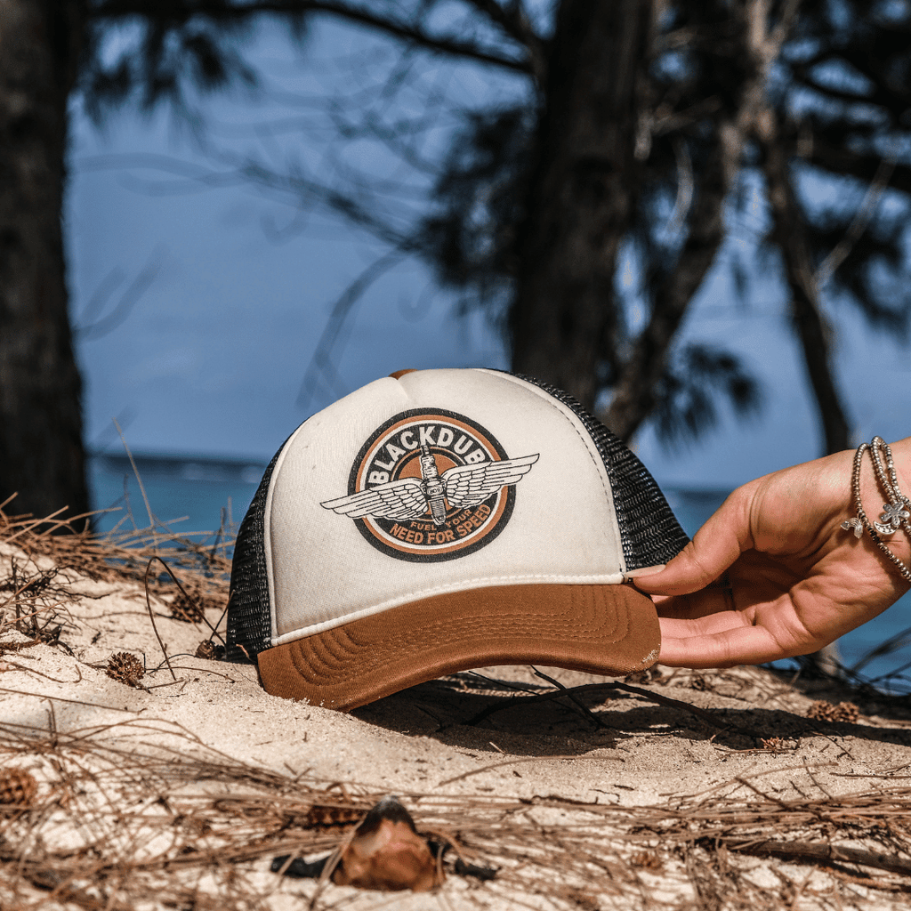 Black Dub Garage Circle Wings Trucker Cap