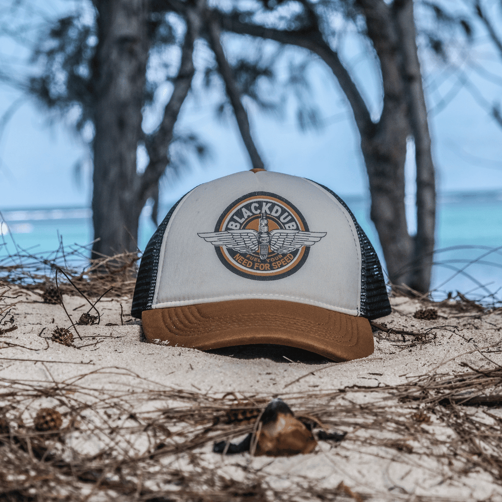 Black Dub Garage Circle Wings Trucker Cap