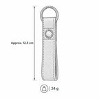 Illustration of Troop London Genuine Leather Loop Keyring TA002 showing its sleek leather design and durable metal ring.