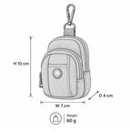 Troop London Classic Canvas Bag Charm in vertical design, featuring durable canvas material and stylish accessory details.