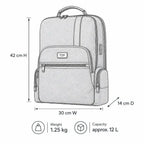 Troop London Slim Business Backpack for 15.6-inch laptops, shown in technical illustration with multiple compartments and sleek design.