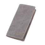 Charcoal Troop London Classic Canvas Long Wallet with multiple card slots and a sleek, durable design.