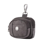 Turquoise Troop London Classic Canvas Bag Charm in horizontal style, accessory with detailed stitching and logo branding.