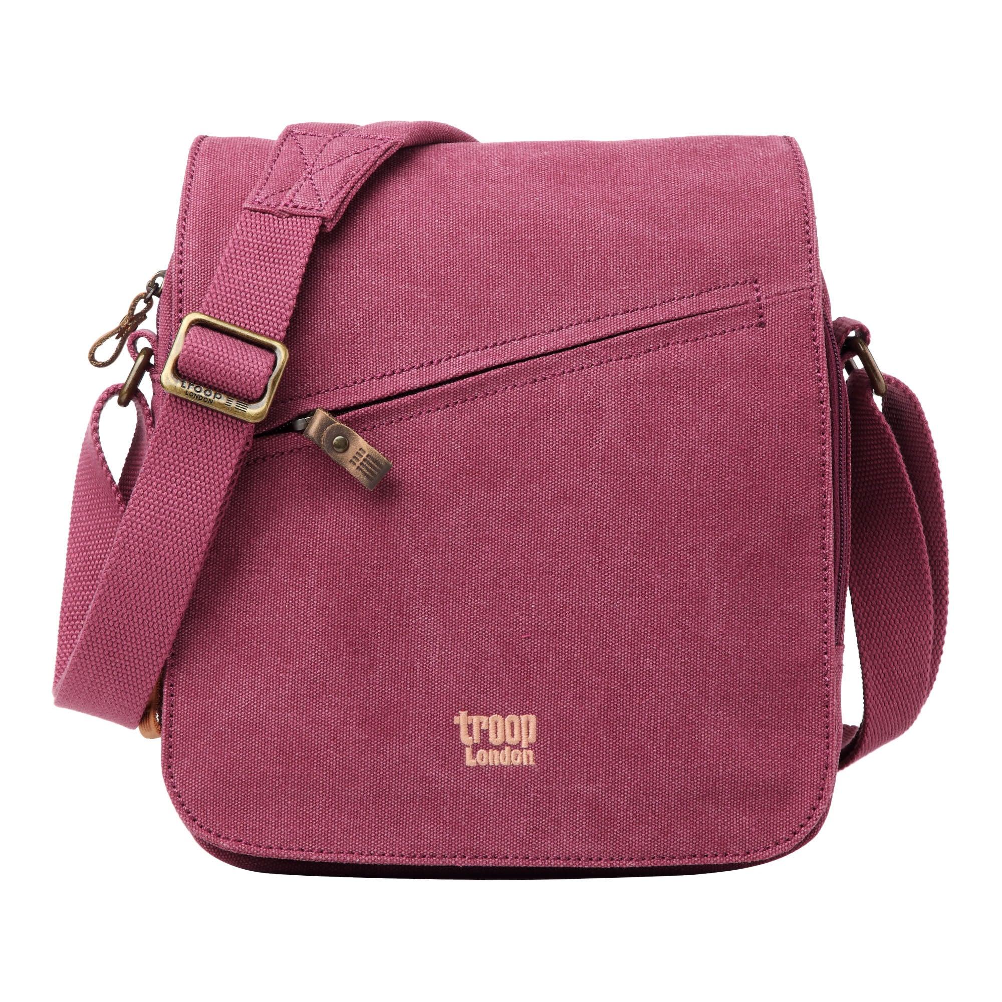 Canvas Flap Crossbody Bag with Shoulder Pad | TRP0238-11