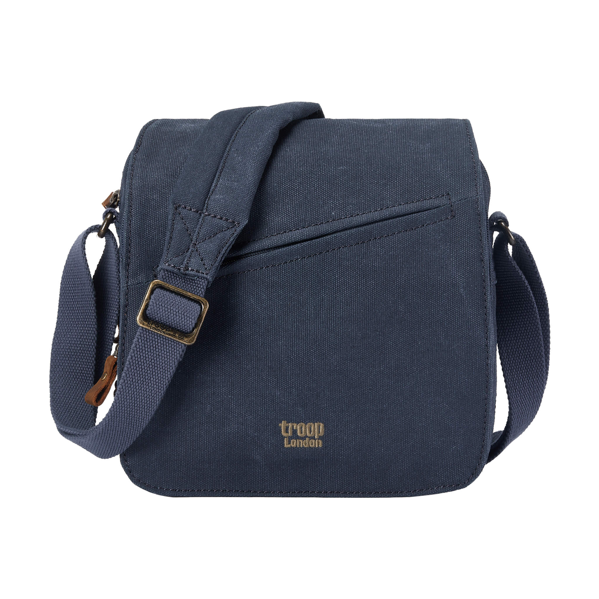 Canvas Flap Crossbody Bag with Shoulder Pad | TRP0238-15