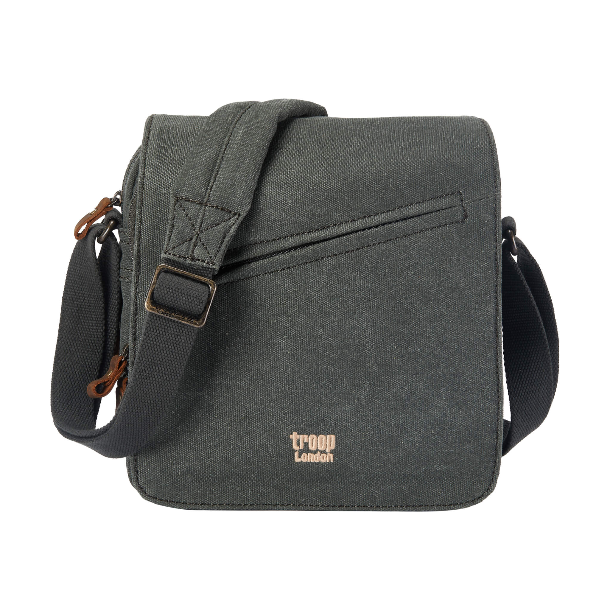 Canvas Flap Crossbody Bag with Shoulder Pad | TRP0238-16