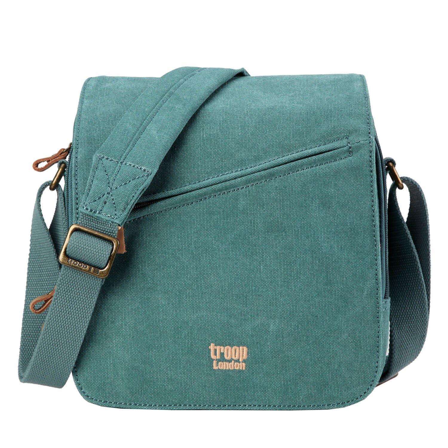 Canvas Flap Crossbody Bag with Shoulder Pad | TRP0238-0