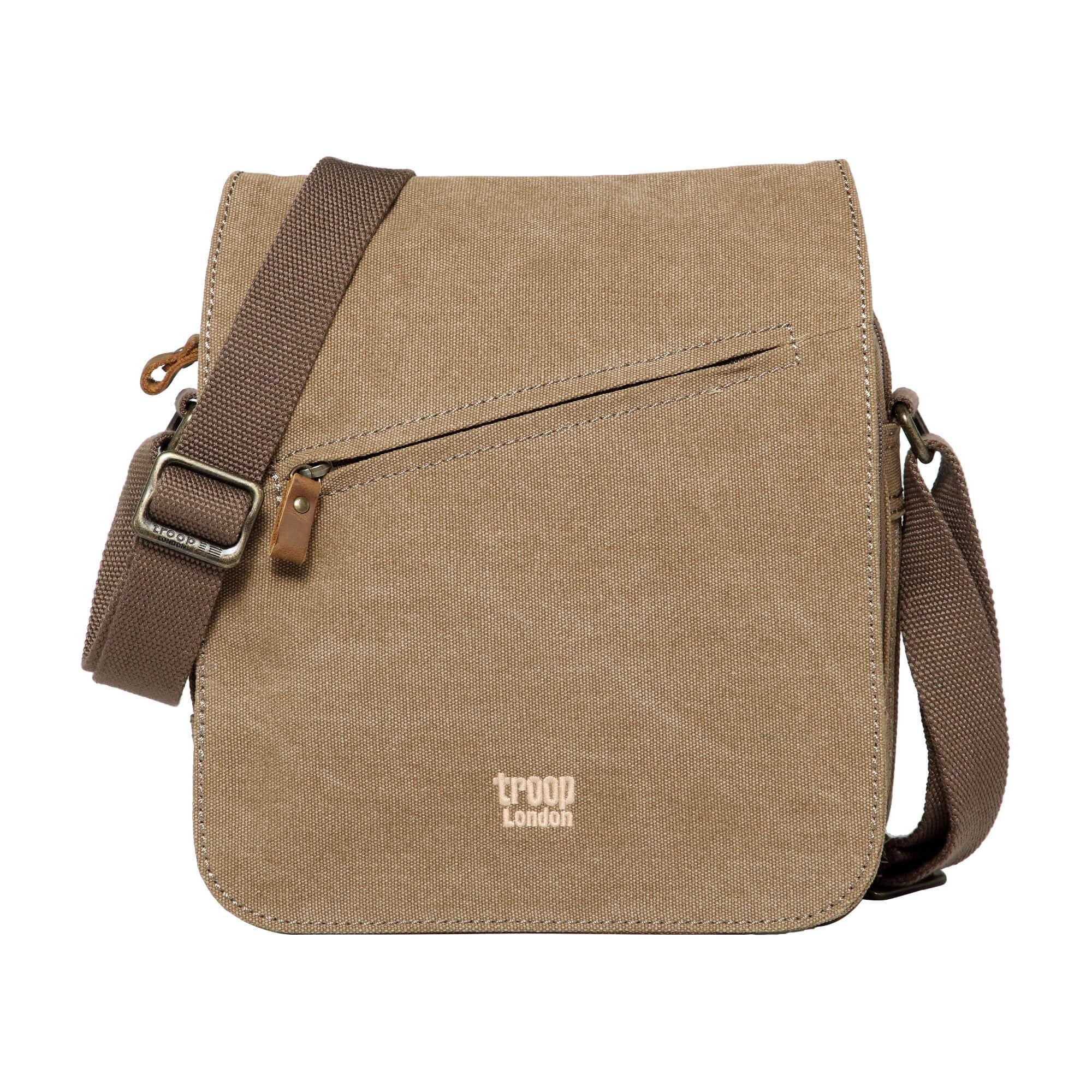 Canvas Flap Crossbody Bag with Shoulder Pad | TRP0238-6