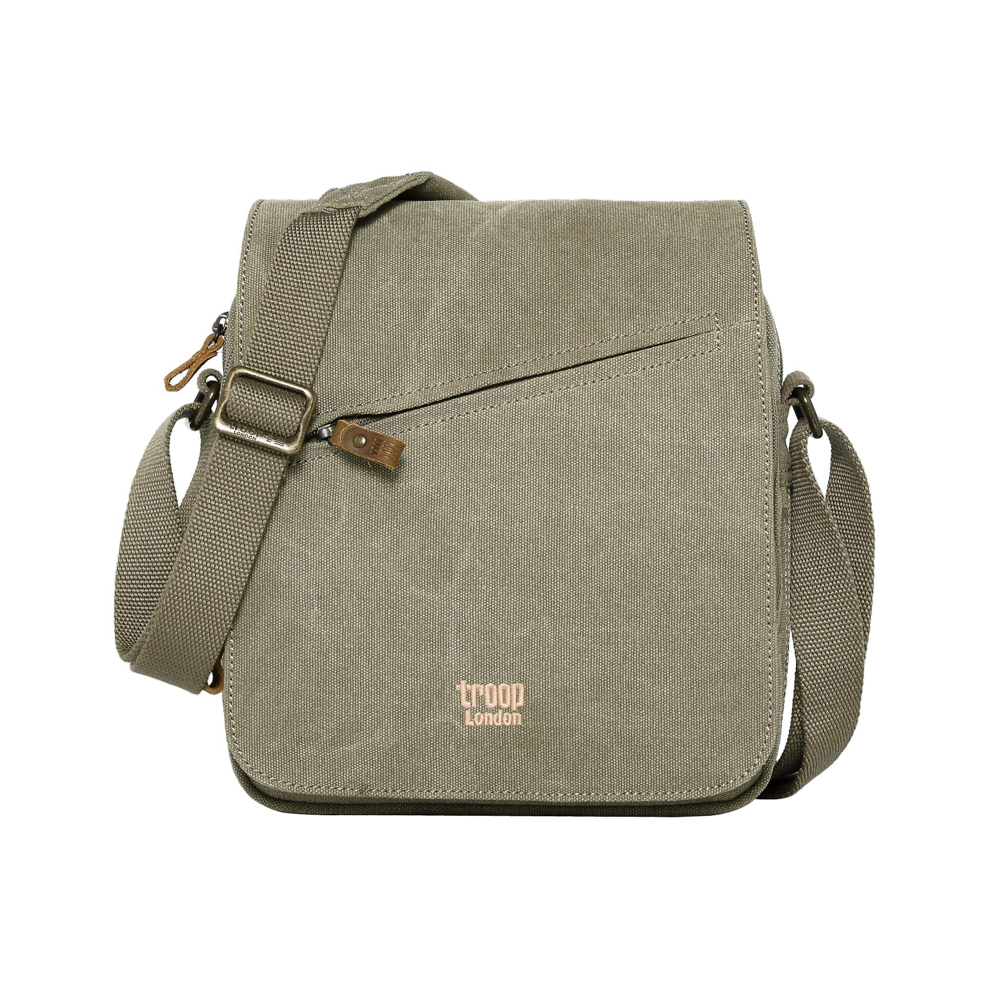 Canvas Flap Crossbody Bag with Shoulder Pad | TRP0238-7