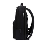 Black Troop London Business Expandable Laptop Backpack with multiple compartments and padded shoulder straps for comfortable carrying.
