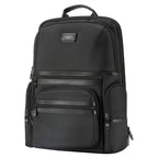 Black Troop London Business Slim Laptop Backpack with padded laptop compartment and ergonomic shoulder straps.