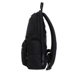 Black Troop London Business Slim Laptop Backpack with multiple compartments and padded shoulder straps for professional use.