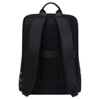 Troop London black slim laptop backpack with multiple compartments and padded straps for business and everyday use.