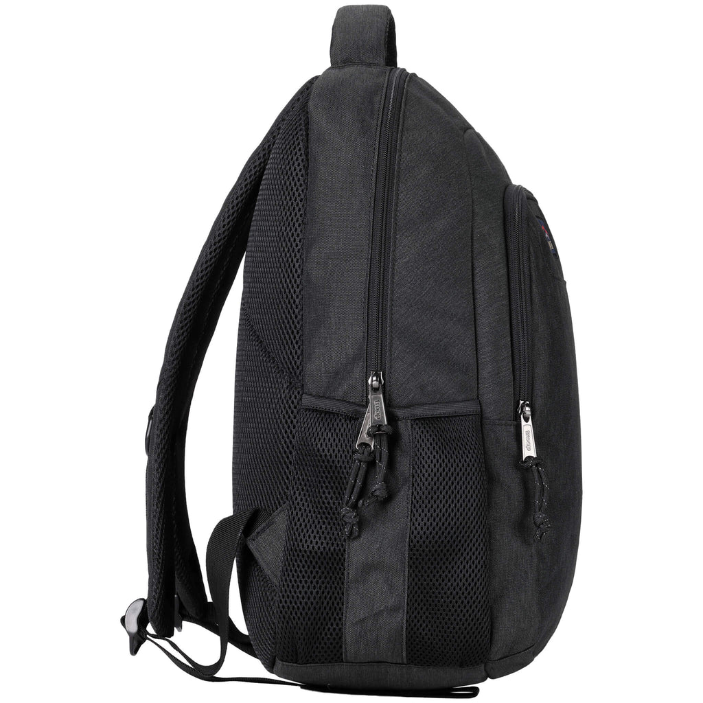 Large black Troop London Urban Daypack backpack with multiple compartments and adjustable straps, suitable for everyday use.