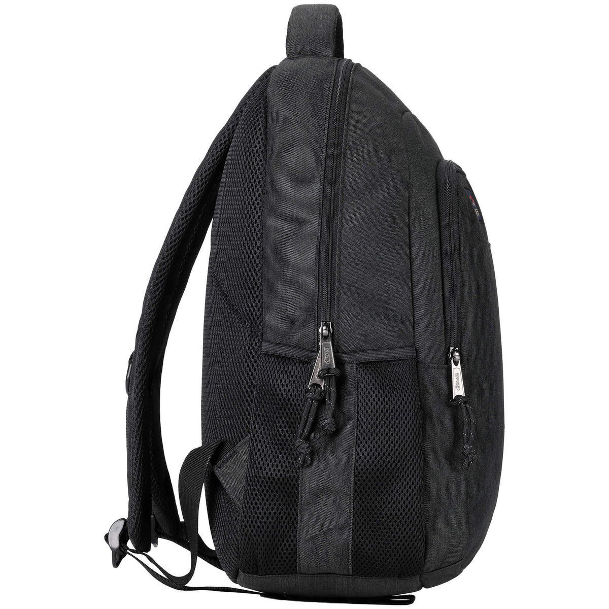 Large black Troop London Urban Daypack backpack with multiple compartments and adjustable straps, suitable for everyday use.