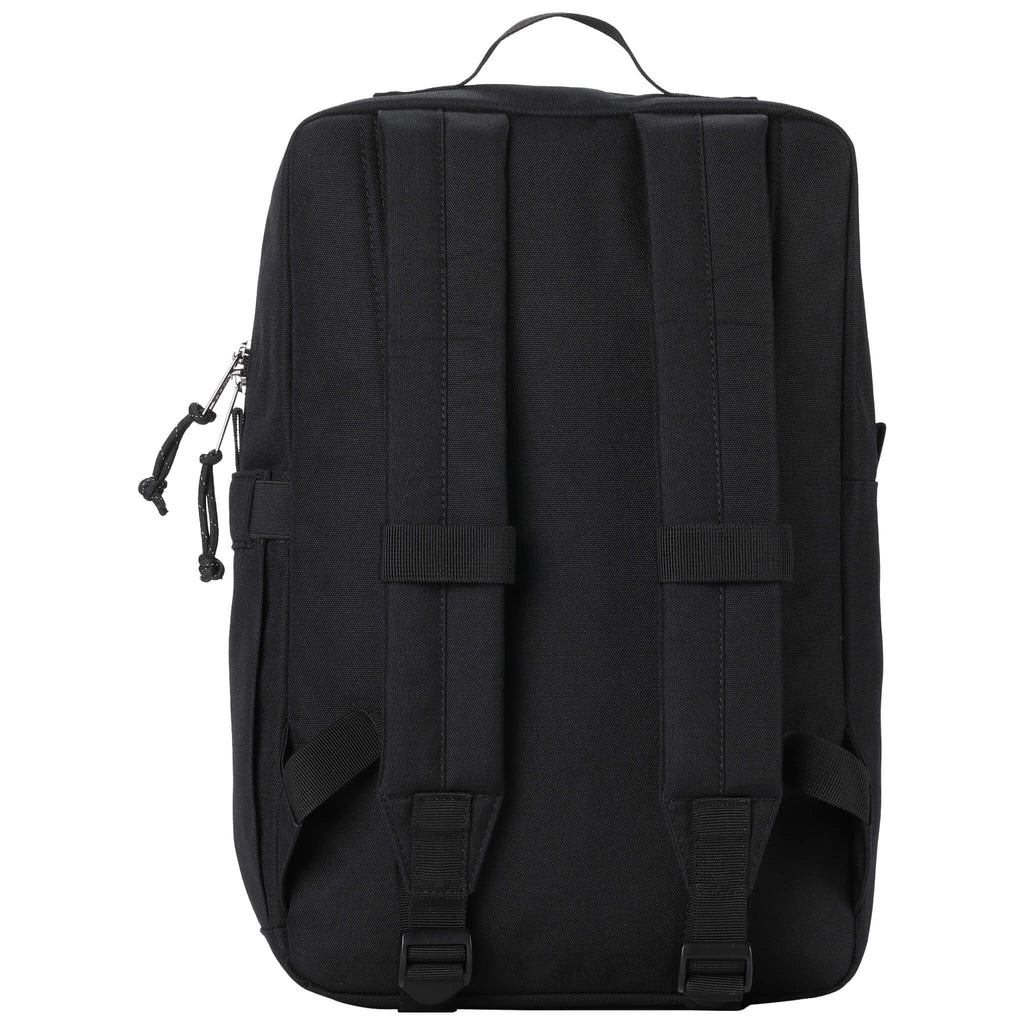 Black Troop London Urban Daypack backpack with adjustable straps and multiple compartments, designed for everyday use.
