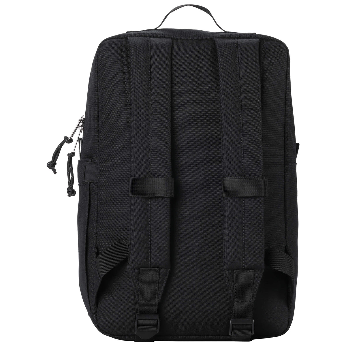 Black Troop London Urban Daypack backpack with adjustable straps and multiple compartments, designed for everyday use.