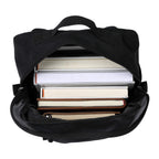 Black Troop London Urban Daypack backpack with multiple compartments and padded shoulder straps, suitable for daily use