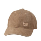 Charcoal canvas baseball cap by Troop London with a curved brim and adjustable strap, casual and stylish headwear.