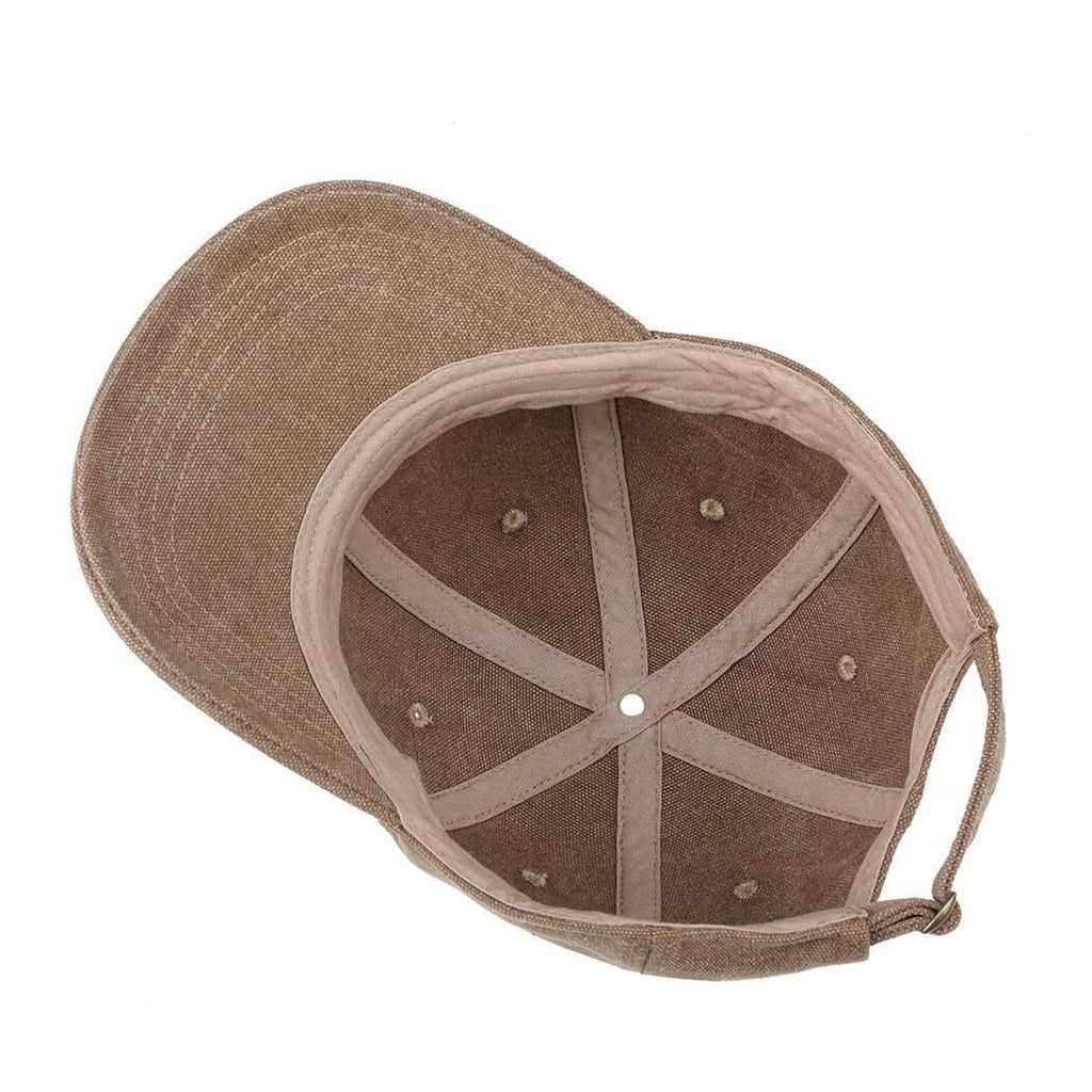 Charcoal canvas baseball cap by Troop London featuring a curved brim and adjustable strap.