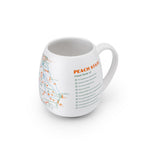 Color-in travel mug featuring a detailed Georgia map design by Trouvaille, suitable for customizing and decorating.