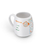 Trouvaille Georgia Map color-in travel mug featuring a detailed map design on a ceramic mug for coloring fun.